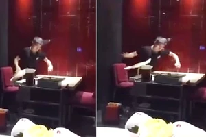 Clip: Trố mắt với kiểu lau bàn nhanh như chớp