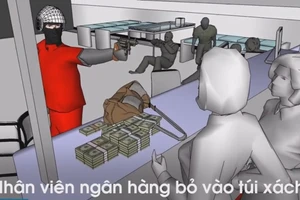Khoảnh khắc ngân hàng ở Vĩnh Long bị cướp