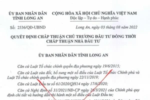Phát hiện trường hợp giả mạo quyết định của UBND tỉnh