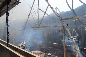 Cháy lớn tại quán lẩu dê ở Tiền Giang