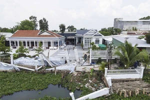 Sạt lở nghiêm trọng ven bờ sông Vàm Cỏ Tây 