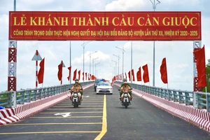 Long An: Khánh thành cầu 150 tỉ bắc qua sông Cần Giuộc