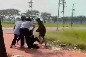 Một nữ sinh lớp 8 ở Long An bị nhóm bạn đánh hội đồng, lột áo ở công viên
