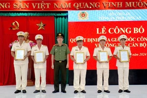 Công an tỉnh Long An điều động, bổ nhiệm nhiều cán bộ