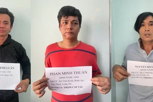 Long An: Lực lượng an ninh cơ sở bắt gọn 3 tên trộm xe máy