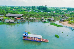 Cồn Én điểm hẹn hoàng hôn giữa sông Tiền