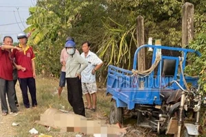 Va chạm hàng rào nhà dân, người điều khiển xe ba gác tử nạn