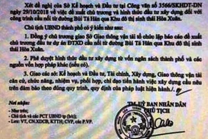 Đà Nẵng chỉ đạo điều tra vụ tung văn bản giả để thổi giá đất