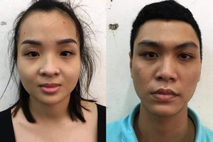 Cô gái cầm điện thoại lấy tiền cho người tình mua ma túy