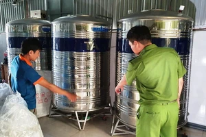 Đà Nẵng: 1 cơ sở dùng giếng khoan sản xuất nước đóng bình