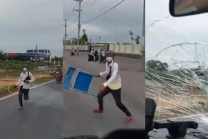 Thanh niên say rượu đập vỡ kính xe cứu thương có thể bị truy cứu trách nhiệm hình sự