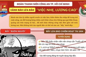 Công an cảnh báo lừa đảo việc nhẹ lương cao dịp cuối năm