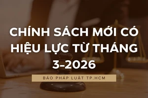 Chính sách mới có hiệu lực từ tháng 3-2026