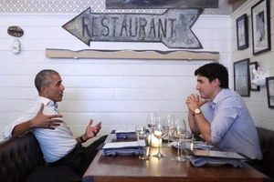Cặp đôi chính trị gia Obama - Trudeau lại gây sốt