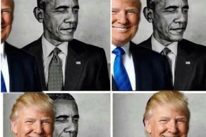 Ông Trump đưa ảnh chế 'ăn mặt' ông Obama