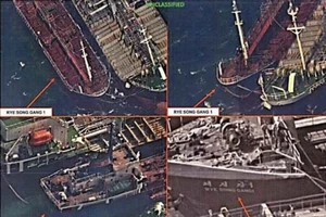 Mỹ công bố ảnh tàu Triều Tiên nhận dầu 'lậu' giữa biển