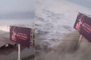 Sóng cao 2m tràn vào Indonesia sau động đất 7,5 độ Richter