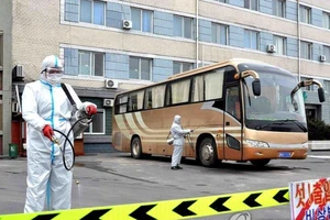 Nỗ lực ngăn chặn dịch COVID-19 của Triều Tiên. Ảnh: KCNA công bố ngày 4-3