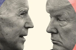 Bầu cử tổng thống Mỹ sắp tới sẽ là cuộc chạy đua giữa cựu Phó Tổng thống Dân chủ Joe Biden (trái) và đương kim Tổng thống Cộng hòa Donald Trump (phải). Ảnh: TELEGRAPH