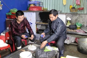 Bơm tạp chất vào tôm chết rồi bán cho nhà hàng 