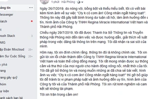 Đưa thông tin một nửa sự thật lên Facebook, phải đính chính