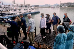 Tạm dừng đón khách tham quan vịnh Hạ Long