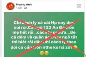 Xử phạt người phụ nữ viết “Chuẩn bị cách ly cả Hải Phòng”