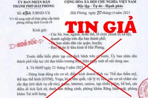 Cảnh báo thông tin giả về phòng chống dịch tại Hải Phòng