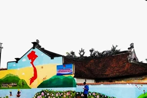 Đã xóa bích họa trên tường di tích cấp quốc gia ở Hải Dương