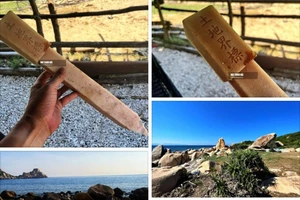 Xác minh nguồn gốc cọc nhựa có chữ Trung Quốc ở bán đảo Đầm Môn