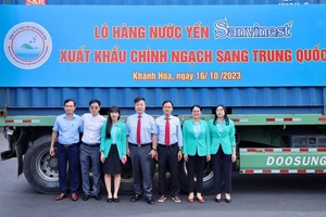 Xuất lô sản phẩm tổ yến đầu tiên sang Trung Quốc 