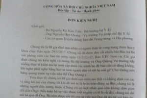 Vụ chạy thận 8 người chết: Cầu cứu Bộ trưởng Kim Tiến