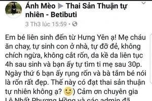 Sản phụ và con chết tức tưởi vì 'đẻ thuận tự nhiên'?