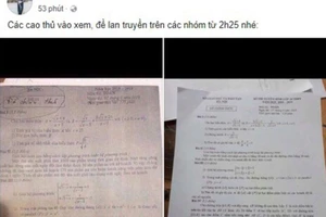 Tạm giữ thầy giáo để lọt đề văn, toán ra ngoài