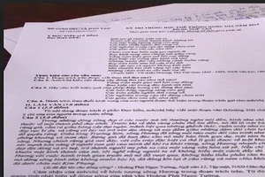 Giao cho công an thí sinh chụp ảnh đề Văn đăng lên mạng