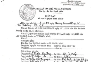 Lập biên bản vi phạm hành chính với bà Lê Hoàng Diệp Thảo