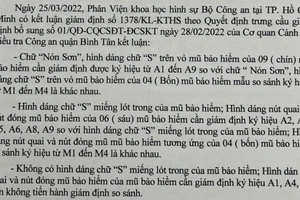 Sản xuất mũ bảo hiểm Nón Sơn giả, bán 50.000 đồng