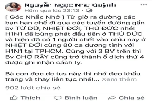Tin đồn dịch cúm A/H1N1 khiến dân hoang mang, sợ ra đường