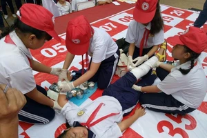 Hàng ngàn học sinh được tập huấn kỹ năng sơ cấp cứu
