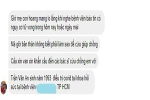 Bệnh nhân COVID-19 nguy kịch được cứu sống nhờ tin nhắn cầu cứu trên fanpage