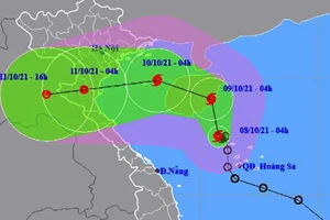 Áp thấp nhiệt đới đã mạnh lên thành cơn bão số 7