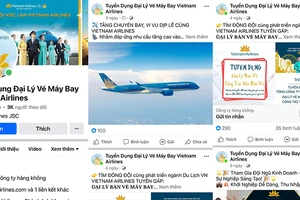 Mất tiền vì chiêu lừa tuyển cộng tác viên bán vé máy bay
