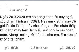 Xử lý cô gái lên Facebook xúc phạm CSGT