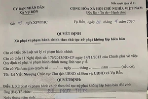 Vụ 3 người trong cabin bị phạt 200 ngàn: Huyện gửi thư xin lỗi
