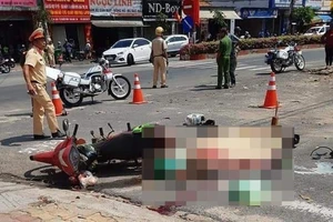 Hai phụ nữ chết thảm vì xe ben ở Bình Dương