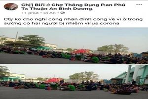 Xử lý nữ công nhân ở Bình Dương tung tin giả về virus Corona