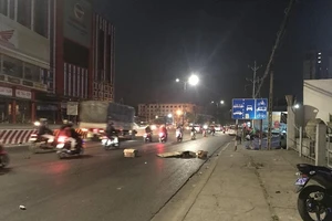 1 phụ nữ ở Bình Dương chết thảm khi đi bộ sang đường