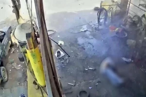 Hiện trường xảy ra vụ việc. Ảnh: Cắt từ camera