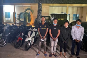 Bắt nhóm cầm xe ăn trộm bằng giấy tờ giả ở Bình Dương