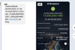 Đôi nam nữ làm giả lệnh chuyển tiền của ngân hàng để lừa đảo ở Bình Dương